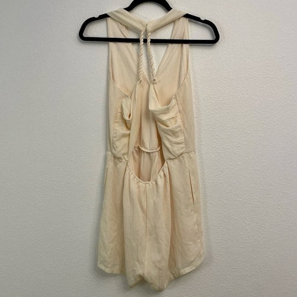 Dainty Hooligan Women Tide Rope Ivory Romper Open Back Halter Size Medium New - Picture 5 of 16